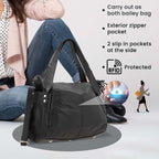 Leather Shoulder Bag (Size 17x11x3 ) - Black