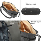 Leather Shoulder Bag (Size 17x11x3 ) - Black