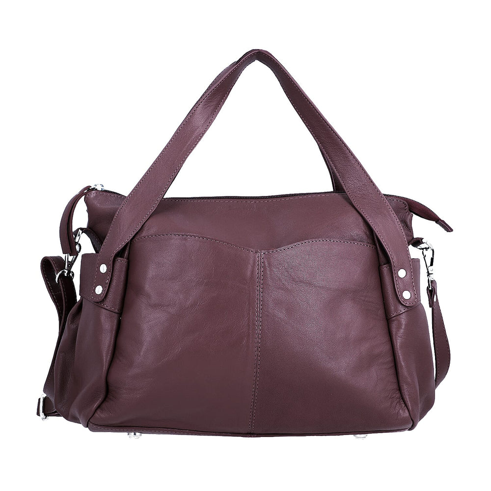 Leather Shoulder Bag (Size 17x11x3 ) - Maroon
