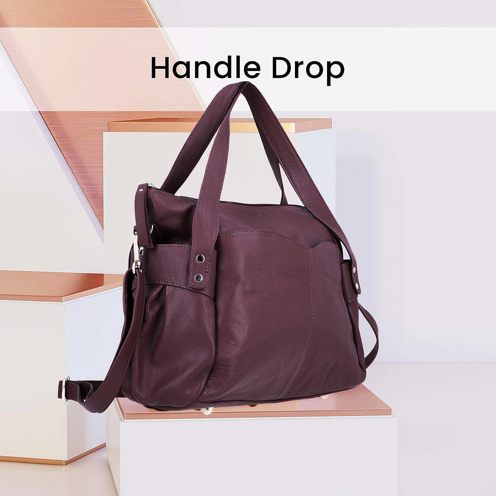 Leather Shoulder Bag (Size 17x11x3 ) - Maroon