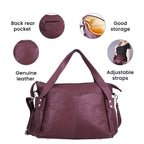 Leather Shoulder Bag (Size 17x11x3 ) - Maroon