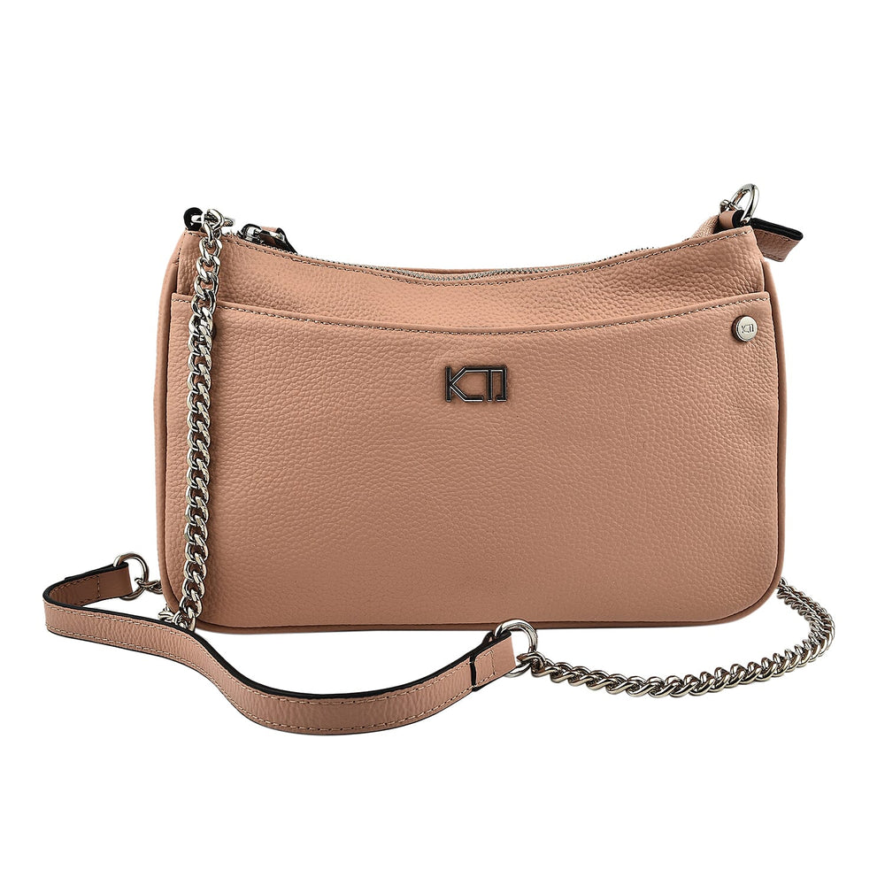 KTD by KenzoTakada Leather Shoulder Bag - Nude