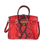 Designer Inspired 100% Genuine Leather Crossbody Bag - Red