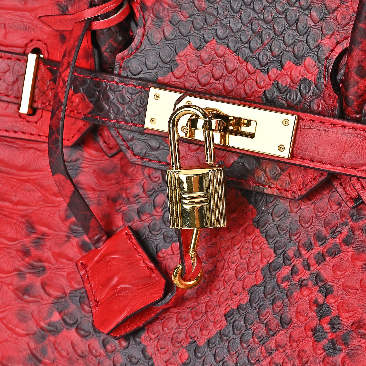 Designer Inspired 100% Genuine Leather Crossbody Bag - Red