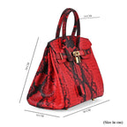 Designer Inspired 100% Genuine Leather Crossbody Bag - Red