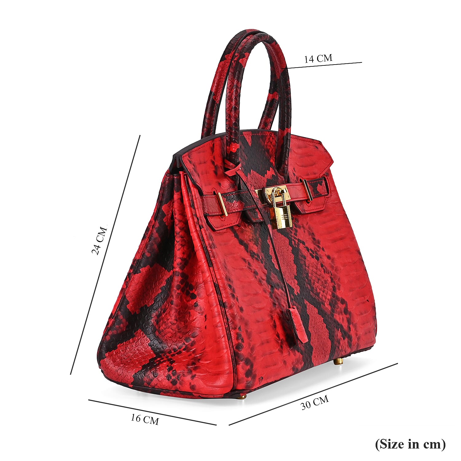 Designer Inspired 100% Genuine Leather Crossbody Bag - Red