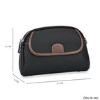Genuine Leather Sling Crossbody Bag With Adjustable Shoulder Strap - Black