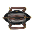 100% Genuine Leather Convertible Bag with Detachable Long Strap & Handle Drop - Black