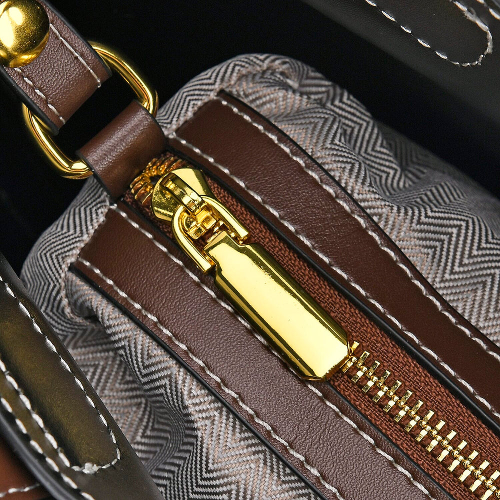 100% Genuine Leather Convertible Bag with Detachable Long Strap & Handle Drop - Black