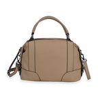 Leather Solid Crossbody Bag (Size 29x13x22 cm) - Beige & Green