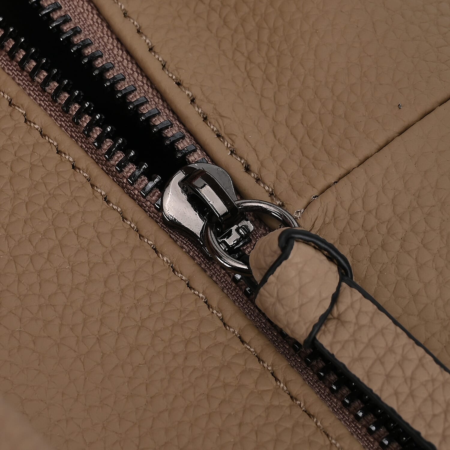 Leather Solid Crossbody Bag (Size 29x13x22 cm) - Beige & Green