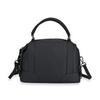 Leather Solid Crossbody Bag (Size 29x13x22 cm) - Black & Green