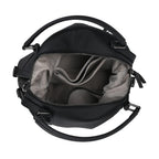 Leather Solid Crossbody Bag (Size 29x13x22 cm) - Black & Green