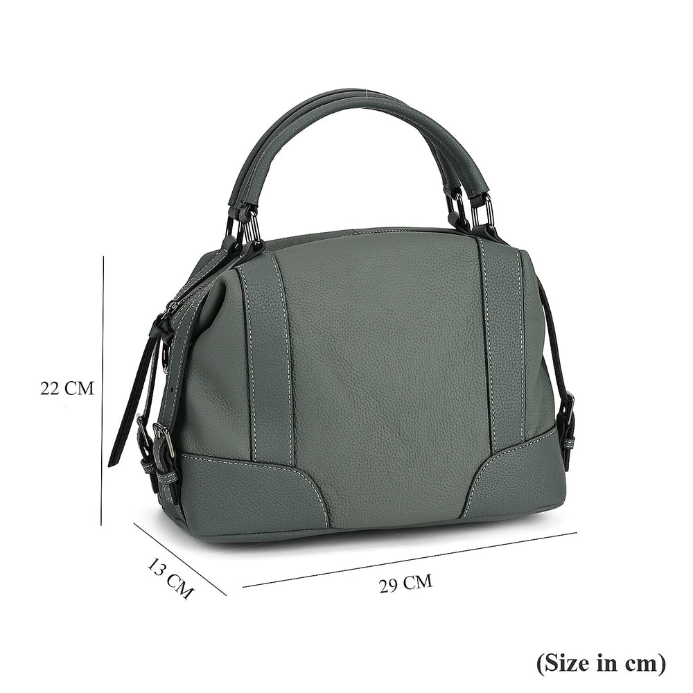 Leather Solid Crossbody Bag (Size 29x13x22 cm) - Green