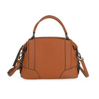 Leather Solid Crossbody Bag (Size 29x13x22 cm) - Tan & Green