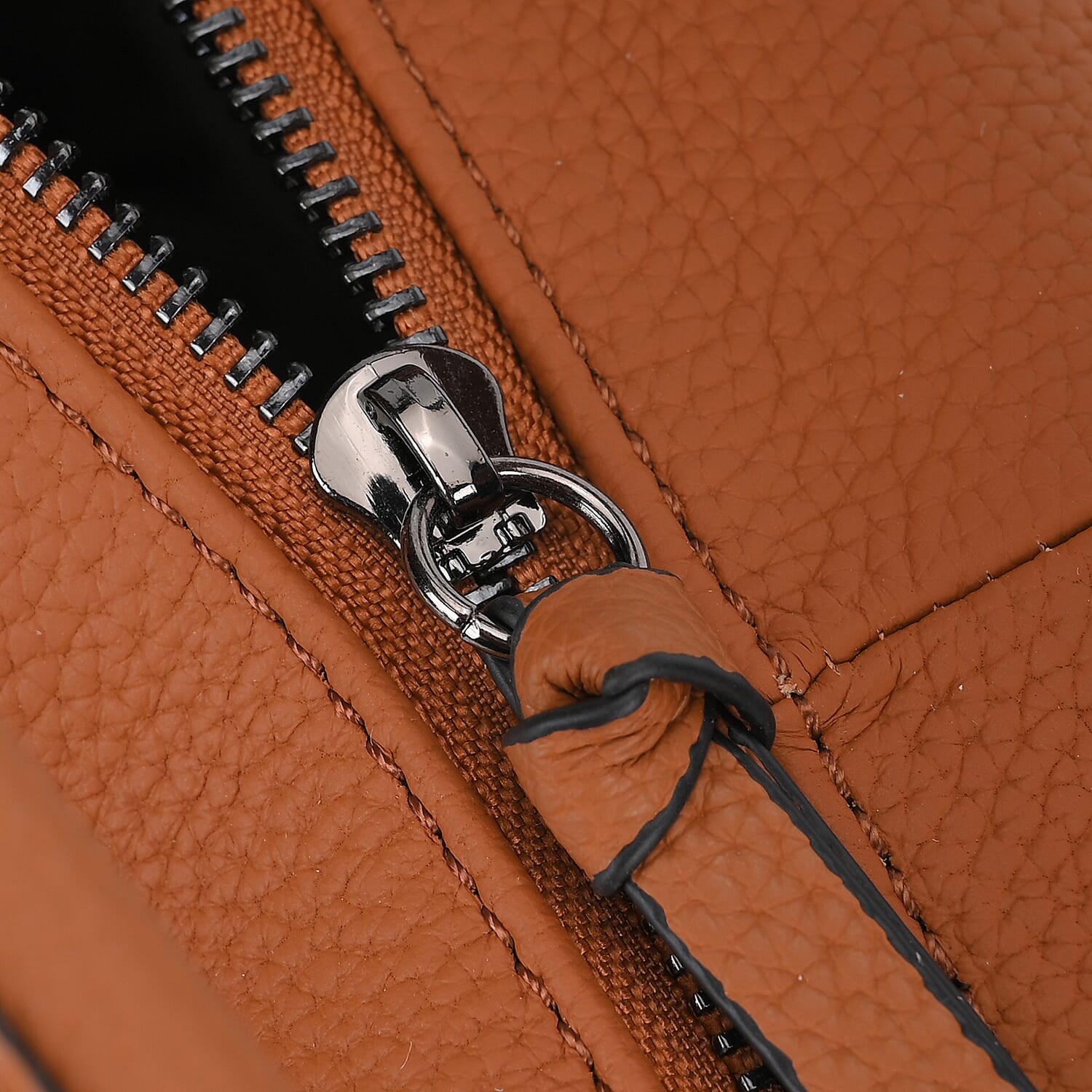 Leather Solid Crossbody Bag (Size 29x13x22 cm) - Tan & Green