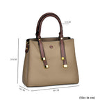 THE BUYERS PICK - SUMPTUOUS Quality - 100% Genuine Exquisite Leather Convertible City Bag with Handle Drop - Detachable Long Strap (120cm) - Khaki