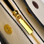 THE BUYERS PICK - SUMPTUOUS Quality - 100% Genuine Exquisite Leather Convertible City Bag with Handle Drop - Detachable Long Strap (120cm) - White