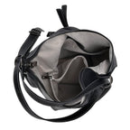 100% Genuine Leather 2-in-1 Crossbody Bag with Adjustable Shoulder Strap - Black