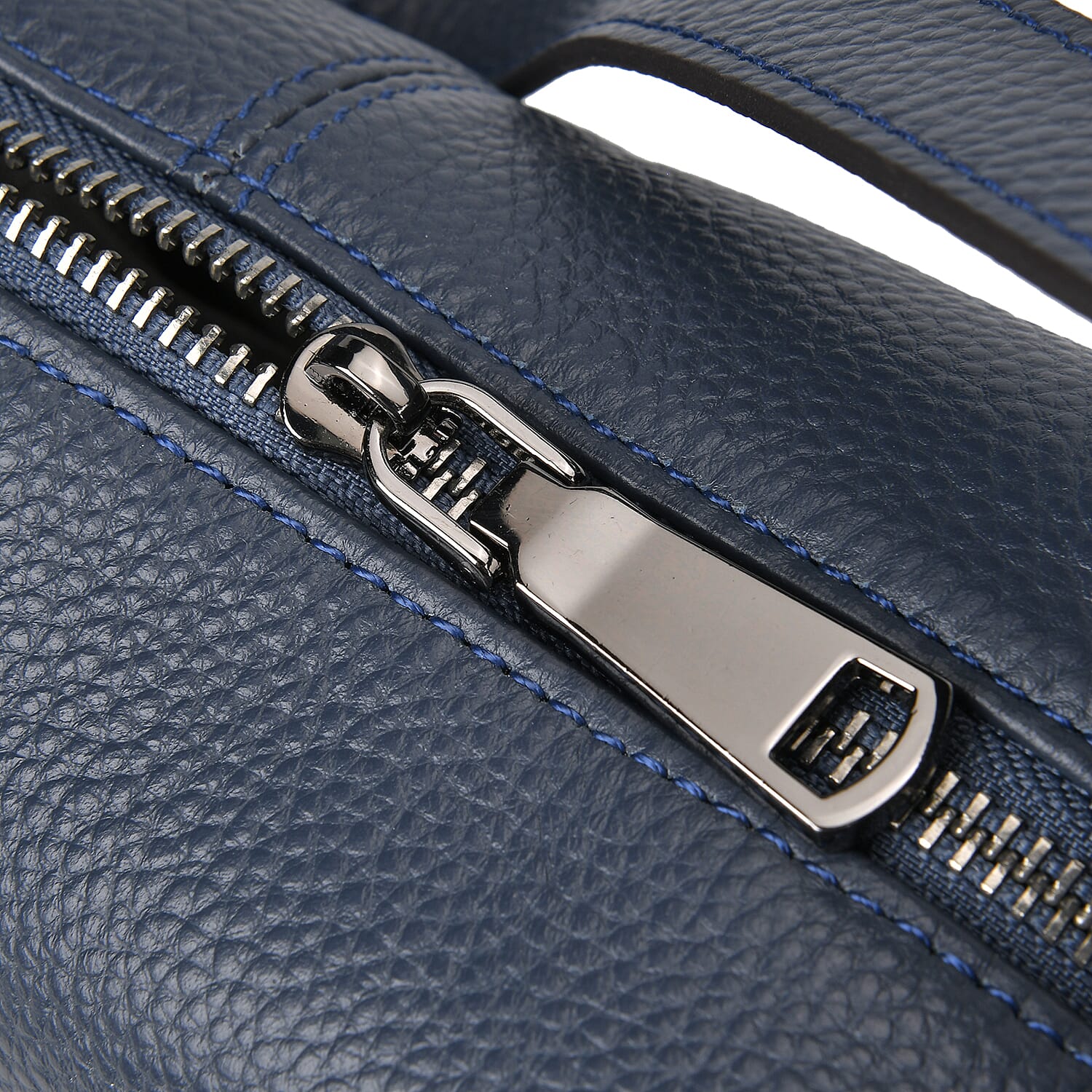 100% Genuine Leather 2-in-1 Crossbody Bag with Adjustable Shoulder Strap - Navy
