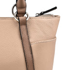 KTD by Kenzo Takada Leather Classic Tote Bag with a Tassel Charm - Beige