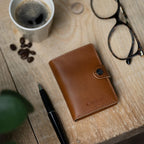 Ledlenser Lite Genuine Leather Wallet, Wireless Charging, Secure Card Holder, Flashlight With RFID Protection - Camel