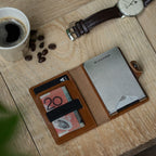 Ledlenser Lite Genuine Leather Wallet, Wireless Charging, Secure Card Holder, Flashlight With RFID Protection - Camel
