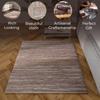 Leather Woven Rug and Door Mat (Size 65x1 cm) - Sage Green & Sage Green