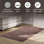 Leather Woven Rug and Door Mat (Size 80x1 cm) - Lavender & Lavender