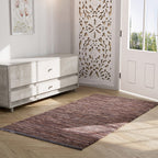 Leather Woven Rug and Door Mat (Size 80x1 cm) - Lavender & Lavender