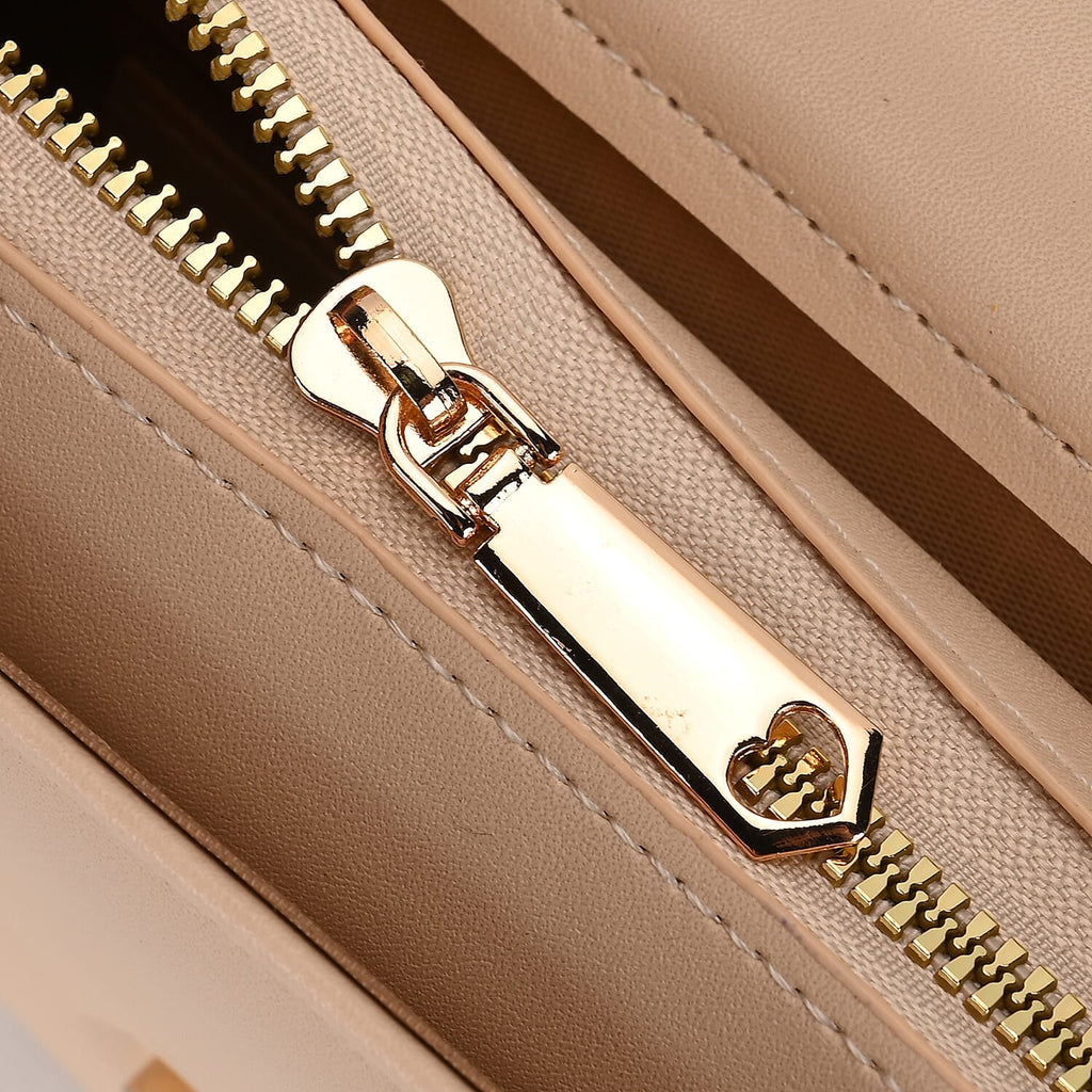 Designer Inspired 2-in-1 PU Crossbody Bag (Size 21x8x14 cm) - Beige