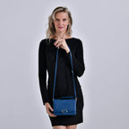 Designer Inspired 2-in-1 PU Crossbody Bag (Size 21x8x14 cm) - Navy