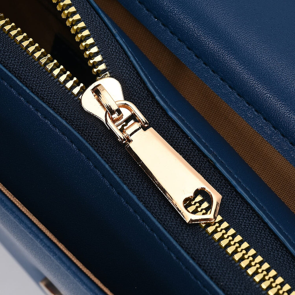 Designer Inspired 2-in-1 PU Crossbody Bag (Size 21x8x14 cm) - Navy