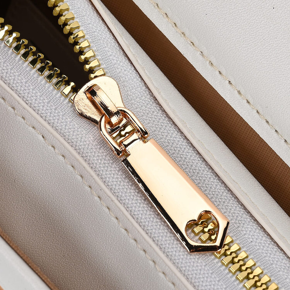Designer Inspired 2-in-1 PU Crossbody Bag (Size 21x8x14 cm) - White