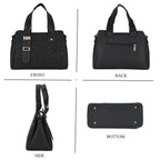 Designer Inspired Patterned Crossbody Bag - Black