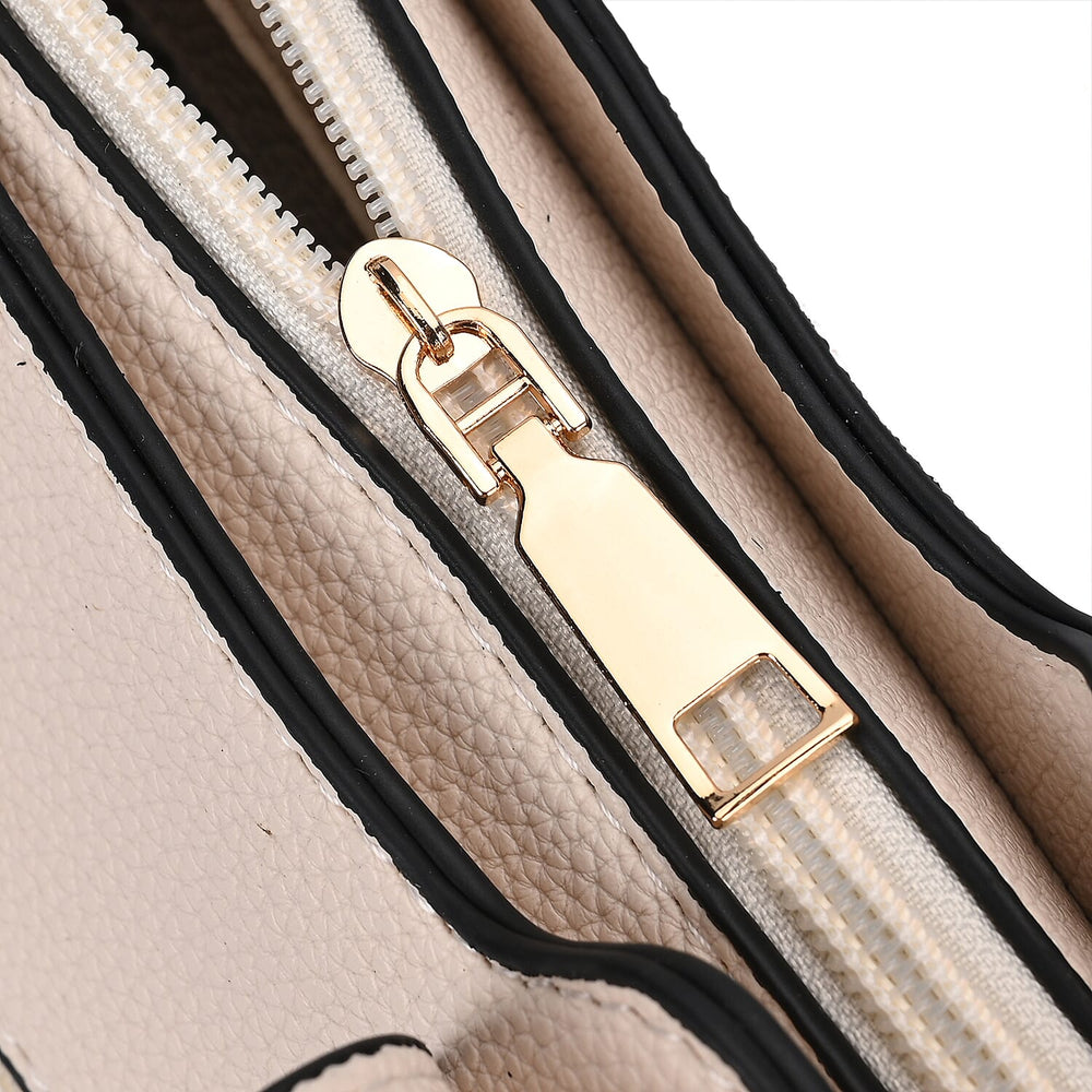 Designer Inspired Patterned Crossbody Bag - White