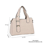Designer Inspired Patterned Crossbody Bag - White