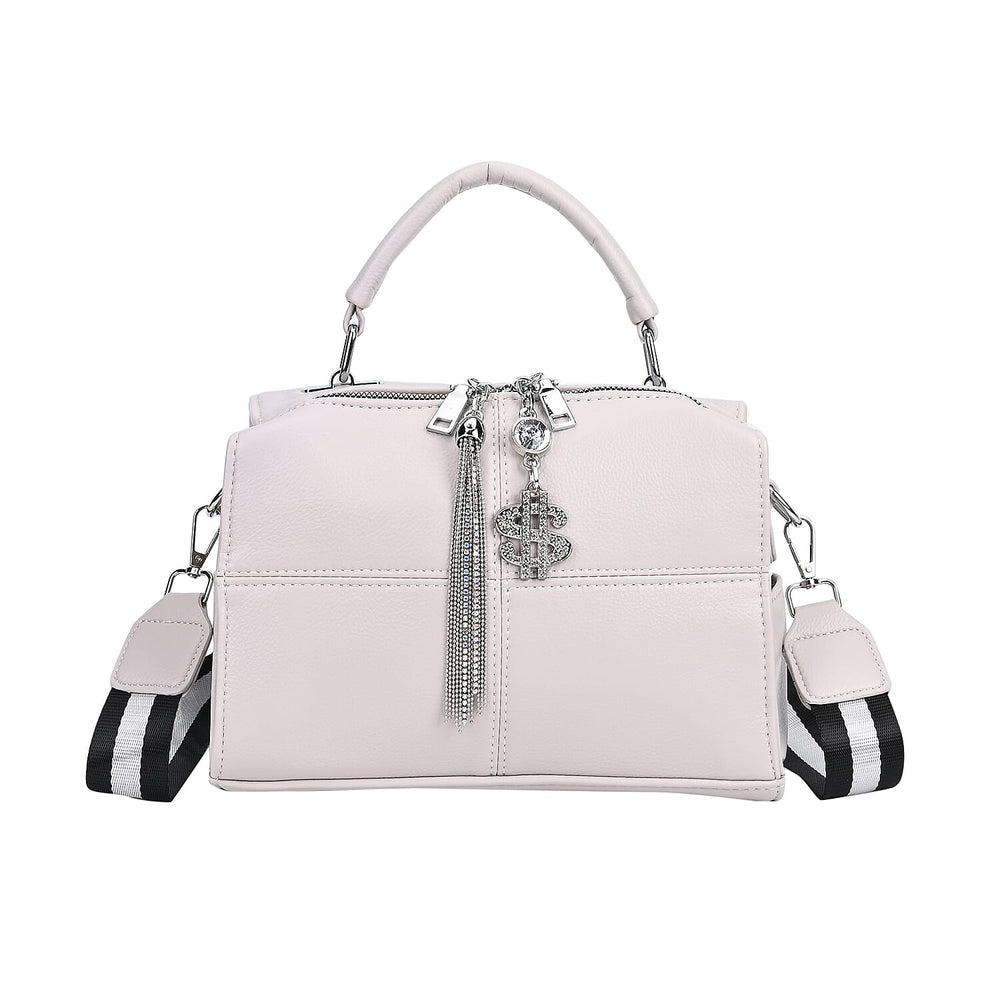 PU Patterned Crossbody Bag (Size 25x13x18 cm) - Grey & Black