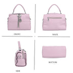 Leatherette Crossbody Bag with Tassel - Dollar Accessories - Lavender