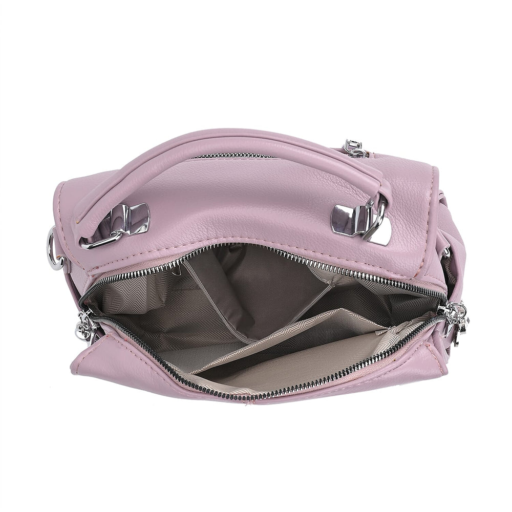 Leatherette Crossbody Bag with Tassel - Dollar Accessories - Lavender