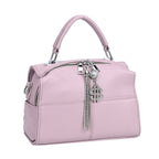 Leatherette Crossbody Bag with Tassel - Dollar Accessories - Lavender