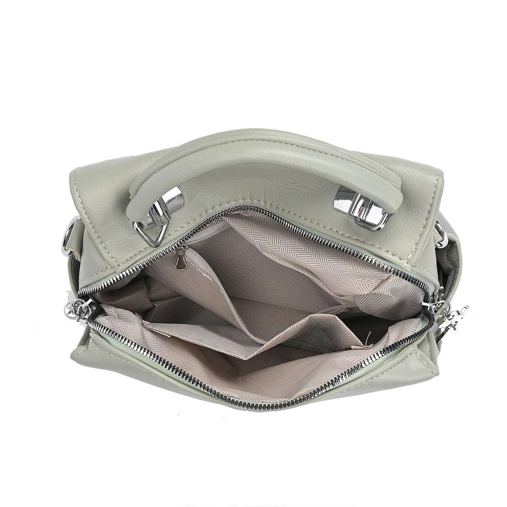 Leatherette Crossbody Bag with Tassel - Dollar Accessories - Olive