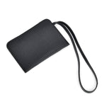 Leatherette Leaf Pattern Tote Bag with Card Holder - Black