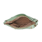 Leatherette Multipocket Crossbody Bag - Olive