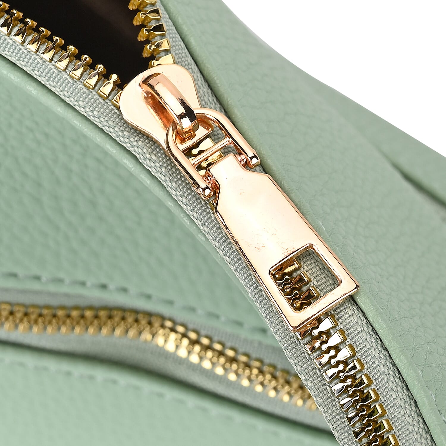 Leatherette Multipocket Crossbody Bag - Olive