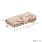 Leatherette RFID Wallet with 20 Card Slots - Beige