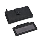 Leatherette RFID Wallet with 20 Card Slots - Black
