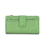 Leatherette RFID Wallet with 20 Card Slots - Olive