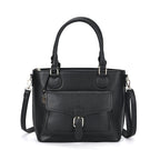 Solid Satchel Crossbody Bag - Black