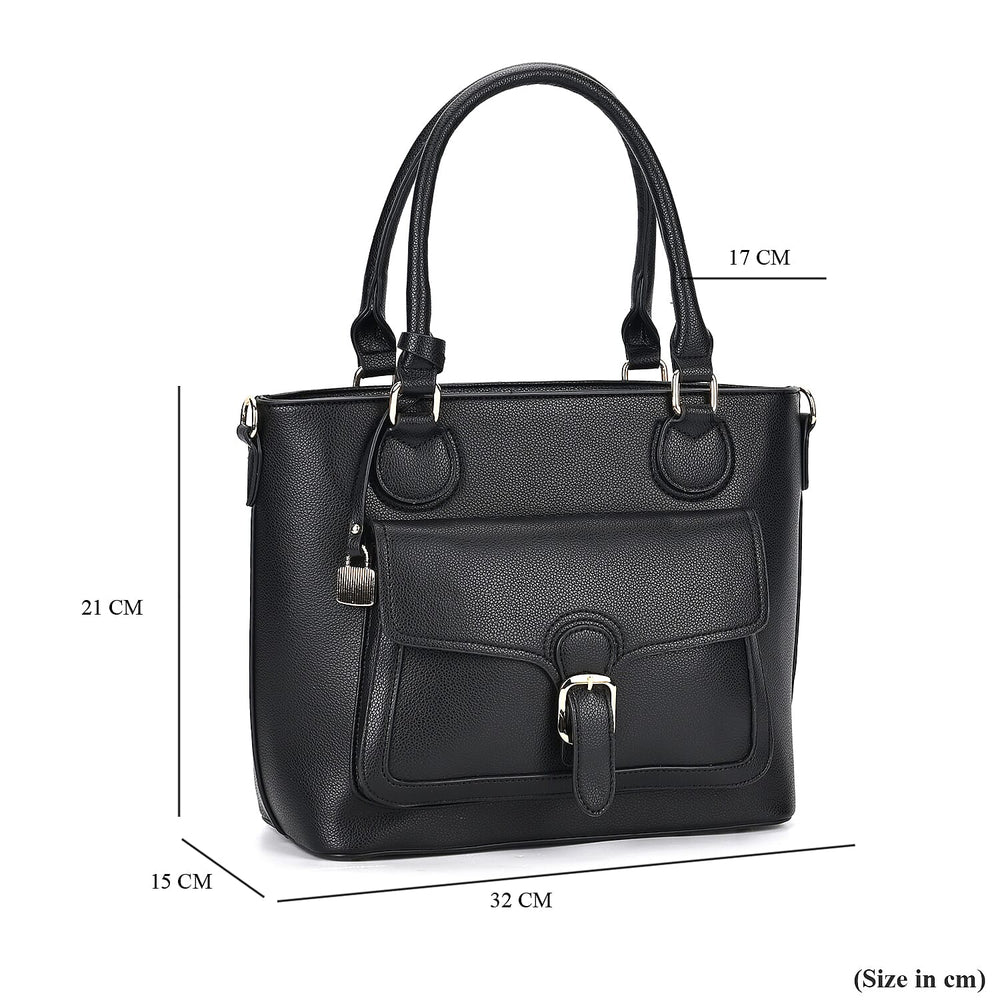 Solid Satchel Crossbody Bag - Black